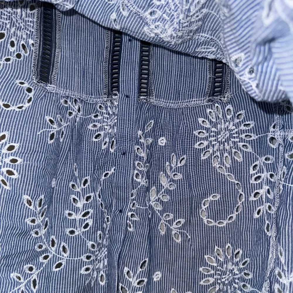 EUC Anthropologie Holding Horses Babydoll Eyelet Top Size 12 - Picture 6 of 8